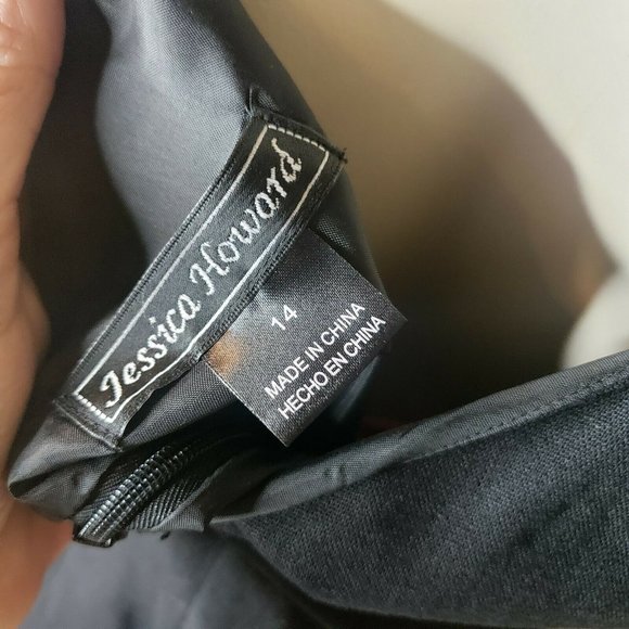 Jessica Howard W Sleeveless Fit N Flare Dress Linen Blend S 14 - Picture 9 of 10